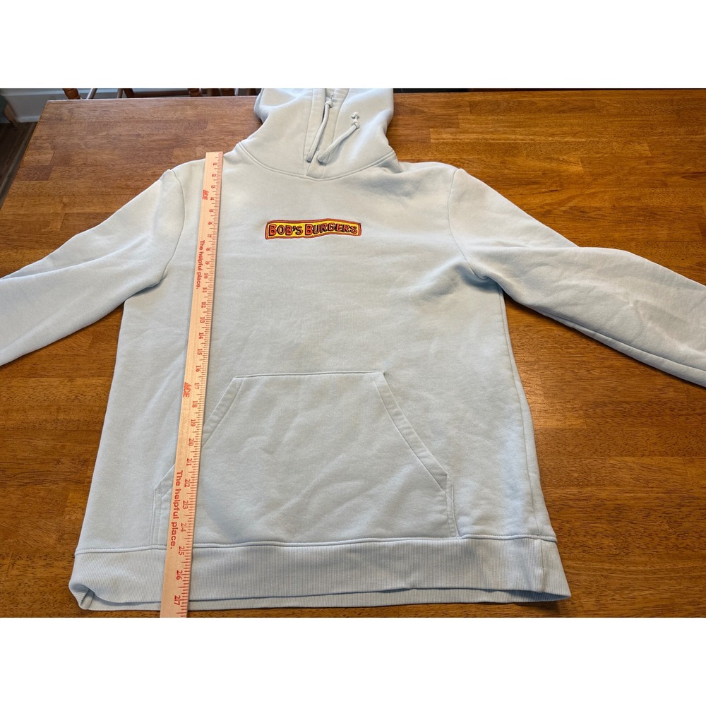 HM Bobs Burgers Graphic Hoodie Light Blue Belcher Family Mens M Sweatshirt